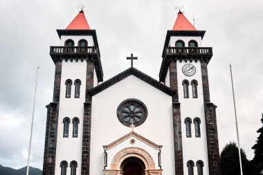 Furnas 'taki Nossa Sinyora da Alegria Kilisesi. Azores, Portekiz.