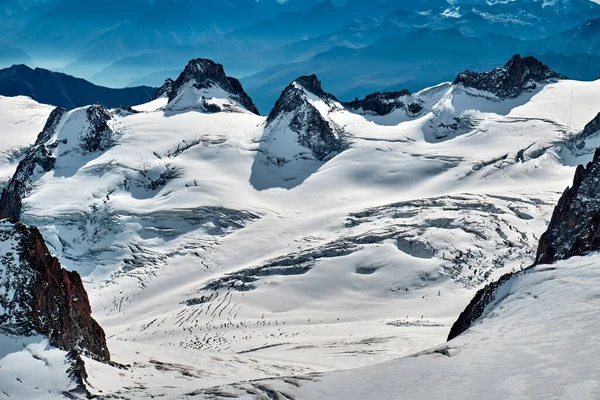 Гірський Ландшафт Гірського Масиву Монблан Альпах Шамоні Франція — стокове фото