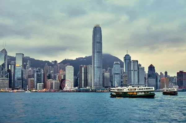 Paesaggio Urbano Vista Dei Grattacieli Hong Kong — Foto Stock