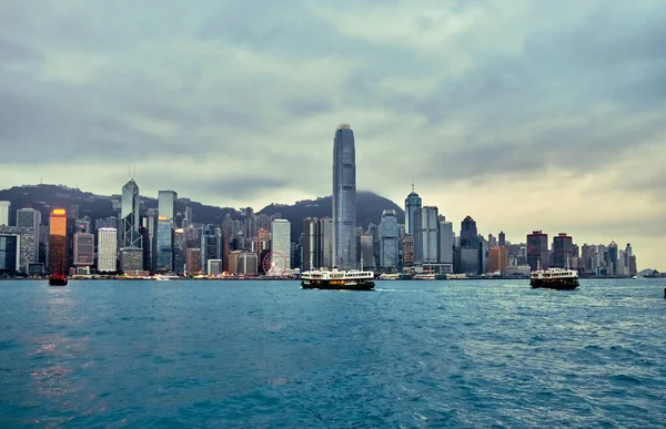 Paesaggio Urbano Vista Dei Grattacieli Hong Kong — Foto Stock