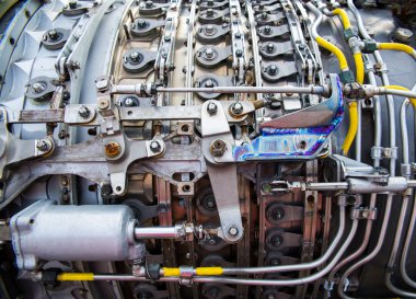 Bir uçak motor parçası