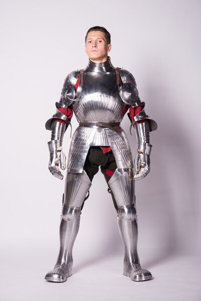 Knight in metal armor