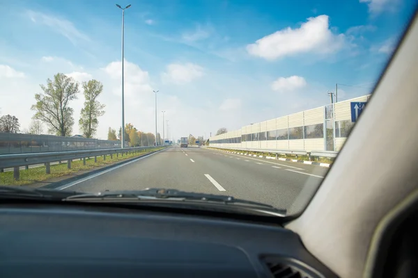 Vista desde el interior del coche — Foto de Stock