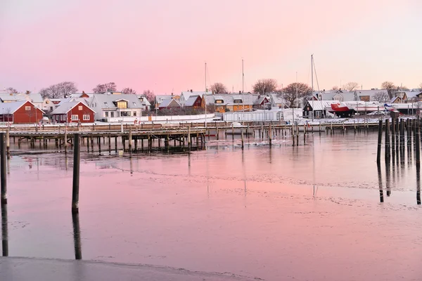 Stad bij zonsopgang — Stockfoto