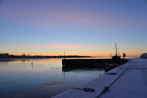 Port na zachodzie słońca — Zdjęcie stockowe