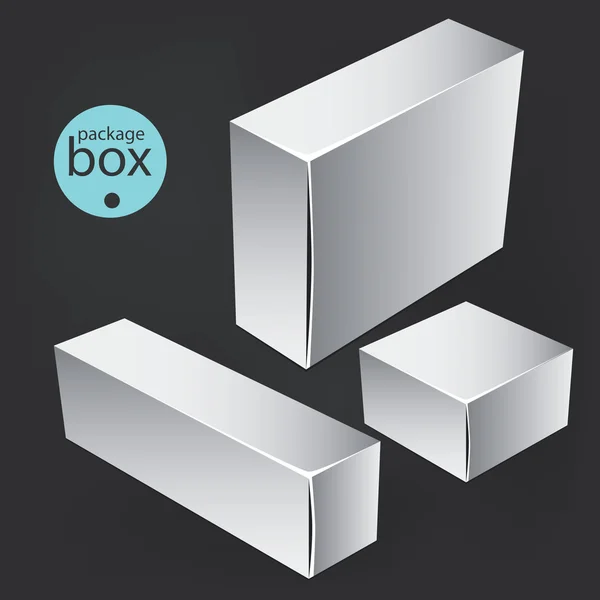 Κουτί λευκό πακέτο. Συσκευασία χλεύη επάνω πρότυπο. Καλό για ένα τρόφιμο, ηλεκτρονικά, λογισμικό, καλλυντικά σχεδιασμό και άλλα προϊόντα. Διάνυσμα εικονογραφημένα — Διανυσματικό Αρχείο