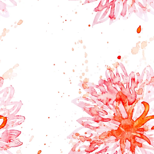 Primavera fundo flor aquarela. Vetor ilustrado — Vetor de Stock