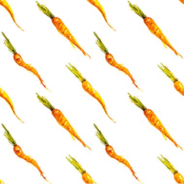 Arka plan sorunsuz suluboya havuç vektör