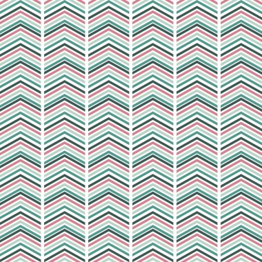 Seamless pink and blue  zig zag pattern. Vector illustrated retro background. Warping paper texture