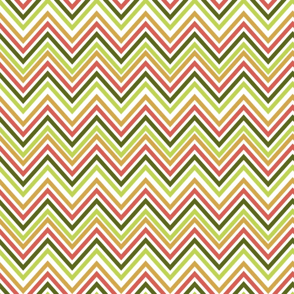 Seamless green and orange zig zag pattern. Vector illustrated retro background. Warping paper texture — ストックベクタ