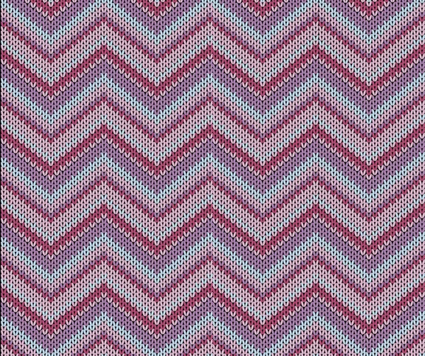 Seamless violet knitted background. Endless yarn texture. Vector illustrated wrapping paper  pattern — ストックベクタ