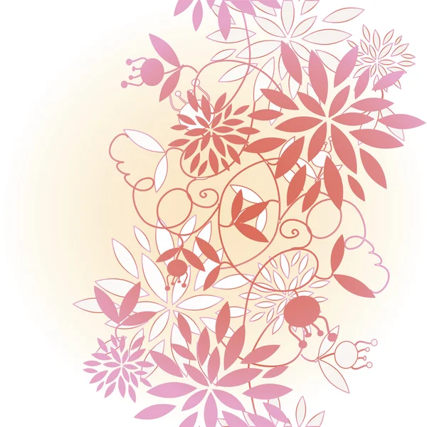 Padrão floral sem costura. Vetor ilustrado desenho do doodle sketch. Textura de papel de embrulho — Vetor de Stock