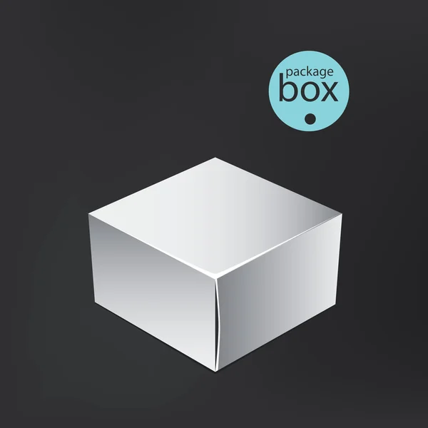 Fehér csomag doboz. Csomagolás ál-up sablont. Jó élelmiszer, elektronika, szoftver, design kozmetikai és egyéb termékek. Vektor illusztrált — Stock Vector