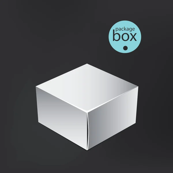 Witte pakket box. Verpakking mock up sjabloon. Goed voor een levensmiddel, elektronica, software, cosmetica ontwerp en andere producten. Vector geïllustreerd — Stockvector