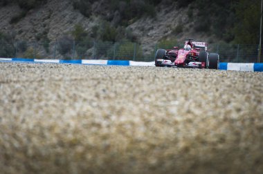 Sebastian Vettel Ferrari 2015 clipart