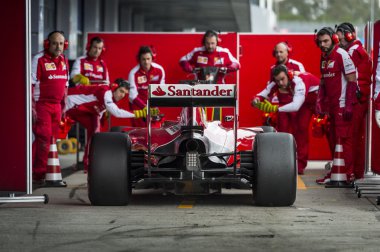 Sebastian Vettel Ferrari 2015 clipart