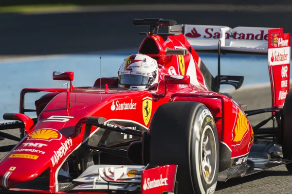 Sebastian Vettel Ferrari 2015 — Zdjęcie stockowe