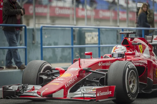 Sebastian Vettel Ferrari 2015 — Stock fotografie