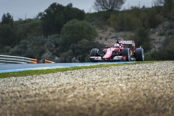 Sebastian Vettel Ferrari 2015 — Φωτογραφία Αρχείου