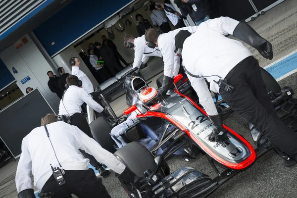 Jenson Button Jerez 2015 — Zdjęcie stockowe