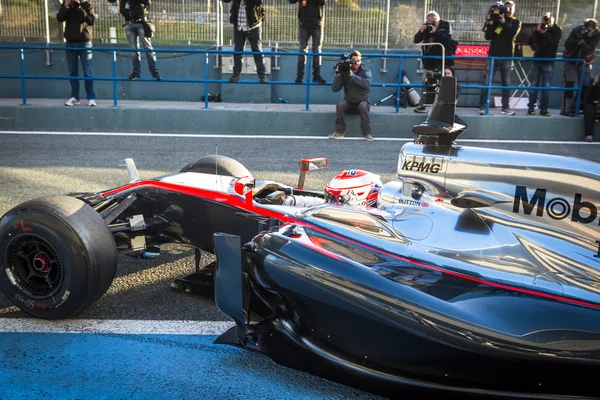 Jenson Button Jerez 2015 — Zdjęcie stockowe