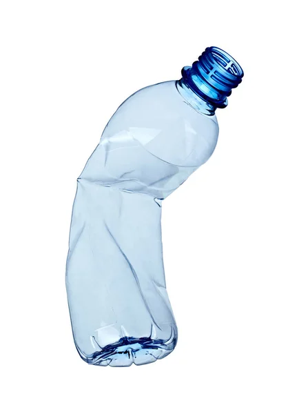 Nahaufnahme Einer Plastikflasche Auf Weißem Hintergrund — Stockfoto