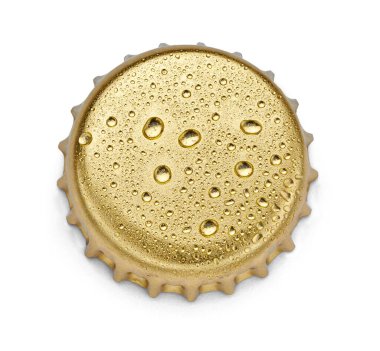 Beyaz arka planda bir şişe kapağını kapat