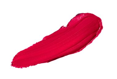 Beyaz arkaplanda ruj veya tırnak cilası darbelerini kapat