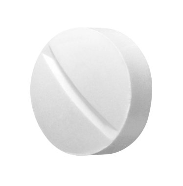 Beyaz arkaplanda beyaz bir hapın kapağını kapat