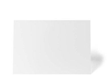 boş bir broşürü veya beyaz arkaplan üzerine bir masaüstü takvimi beyaz kağıdını kapat 