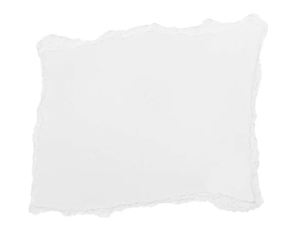 Sammlung Von Zerrissenen Weißen Papierstücken Auf Weißem Hintergrund Jeder Wird — Stockfoto