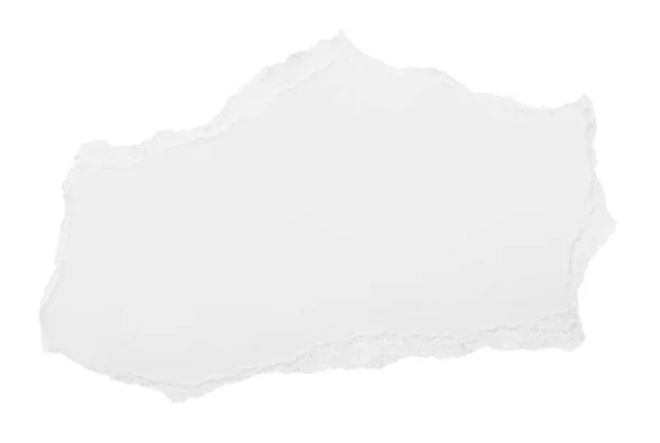 Коллекция Белых Разорванных Листов Бумаги Белом Фоне Каждого Расстреливают Отдельности — стоковое фото
