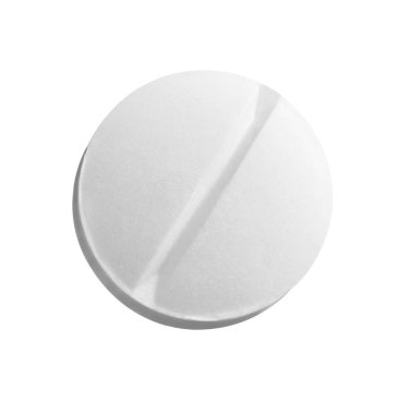 Beyaz arkaplanda beyaz bir hapın kapağını kapat