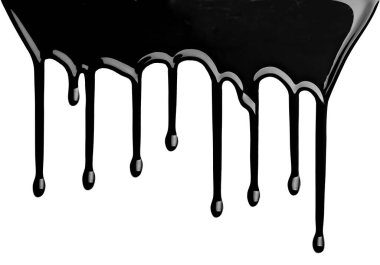 Beyaz arkaplandaki boya sızıntısını kapat