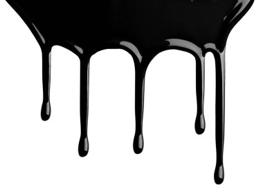 Beyaz arkaplandaki boya sızıntısını kapat