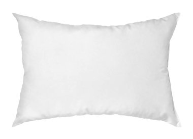 Beyaz arka plandaki beyaz yastığı kapat