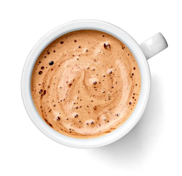 Nahaufnahme Von Kaffee Tasse Auf Weißem Hintergrund — Stockfoto