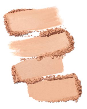 Beyaz arkaplanda yüz pudrasını kapat