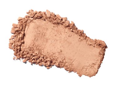 Beyaz arkaplanda yüz pudrasını kapat