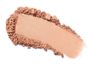 Beyaz arkaplanda yüz pudrasını kapat