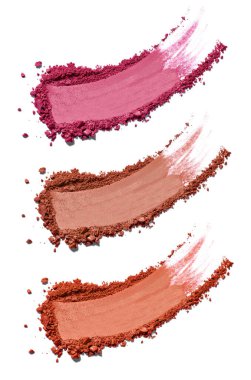 Beyaz arkaplanda yüz pudrasını kapat