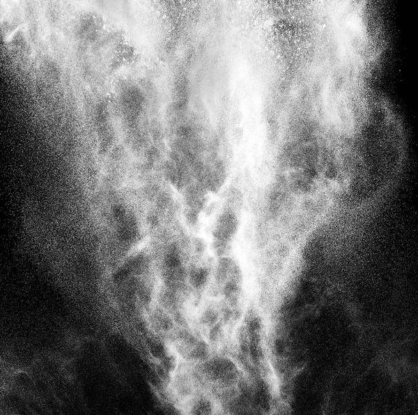 Siyah Arkaplanda Toz Veya Una Yakın Çekim — Stok fotoğraf