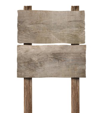 Beyaz arkaplanda ahşap bir tabelayı kapat