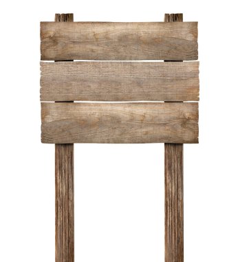 Beyaz arkaplanda ahşap bir tabelayı kapat