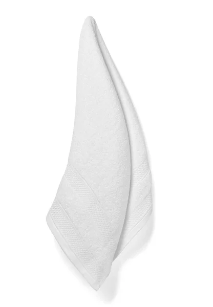 Close White Towel Bathroom White Background — Stock Photo, Image