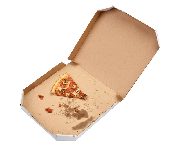 Close Pizza Box White Backgroubd — Stock Photo, Image