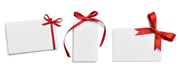 Nastro fiocco carta nota etichetta carta regalo festa tag segno partito compleanno chirstmas celebrazione saluto — Foto Stock