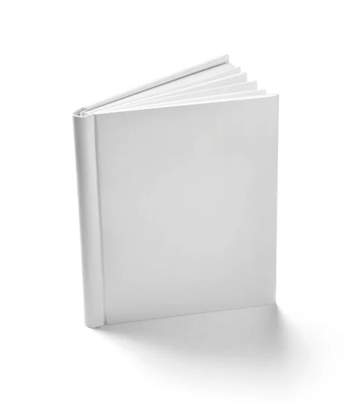 Öppen bok papper utbildning sida litteratur anteckningsbok lärobok bakgrund tom vit isolerad — Stockfoto