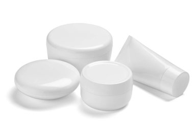 Beyaz krem kabı kavanozu güzellik nemlendirici tüp sabunu