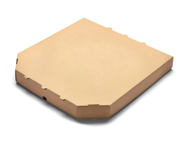 Pizza box mat kartong leverans paket — Stockfoto